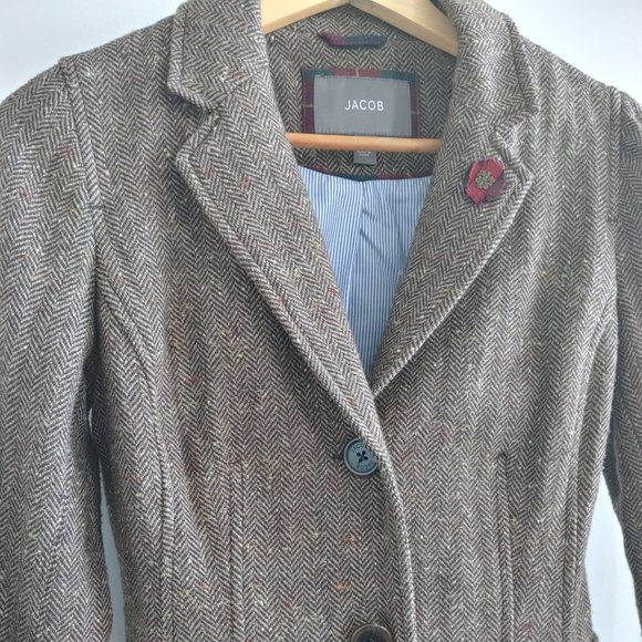 Jacob Vintage Tweed Blazer Brown - Picture 3 of 4